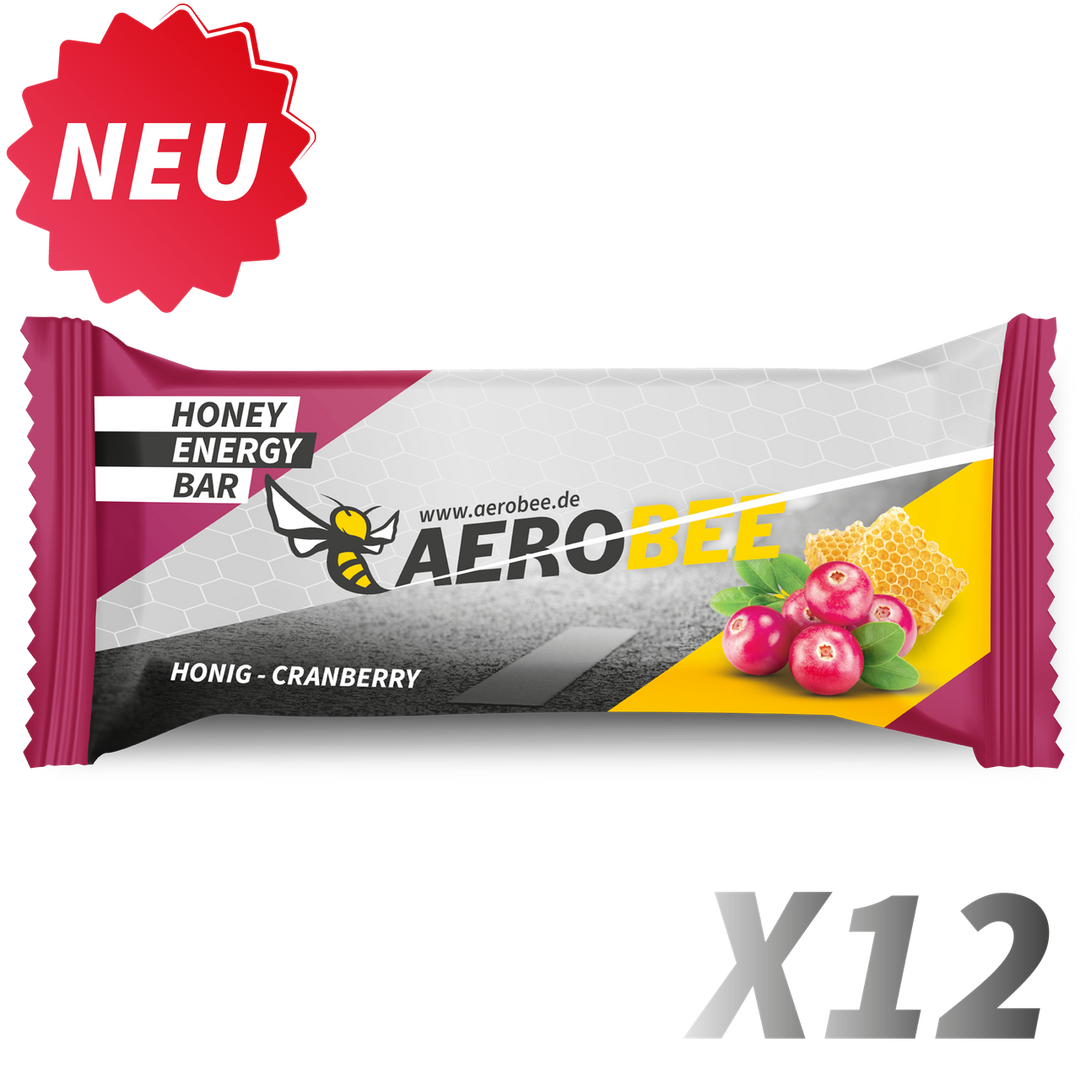 12er Pack Honig & Cranberry | AEROBEE Energy Bar