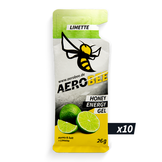 10er Pack Limette CLASSIC | AEROBEE Energy Gel