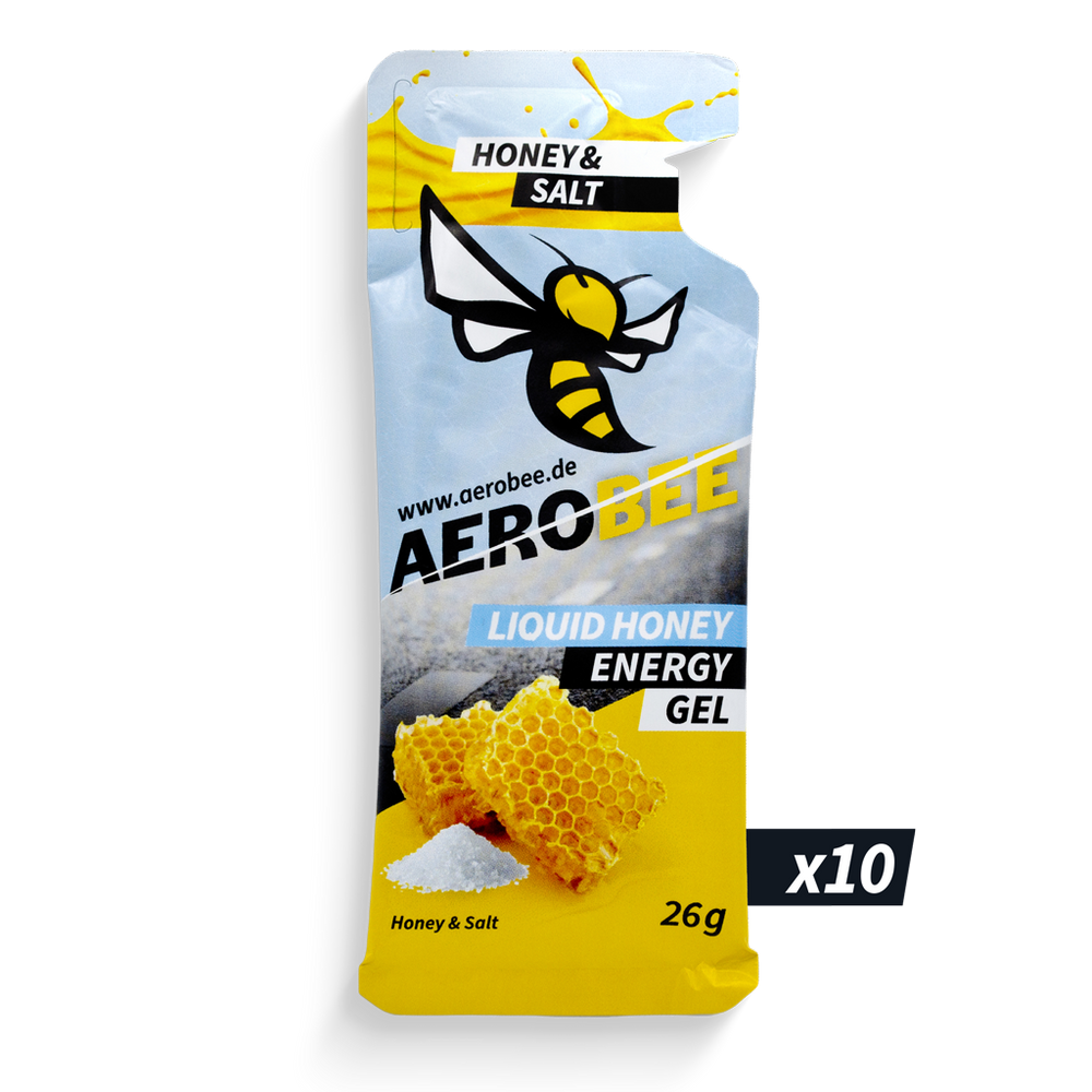 10er PACK Honey & Salt LIQUID | AEROBEE Energy Gel