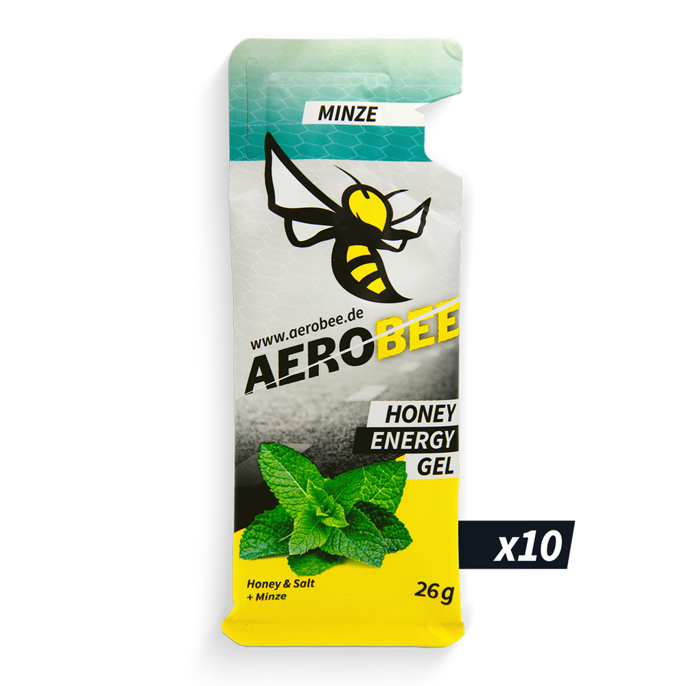 10er Pack Minze CLASSIC | AEROBEE Energy Gel