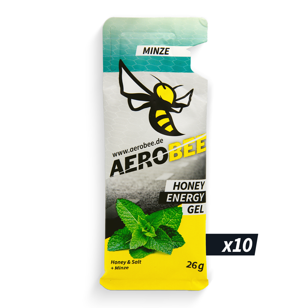 10er Pack Minze CLASSIC | AEROBEE Energy Gel
