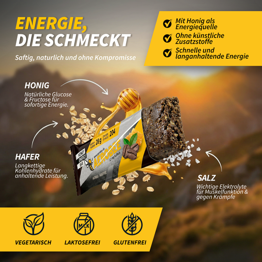 12er Pack Honig &amp; Kaffee | AEROBEE ENERGY BAR
