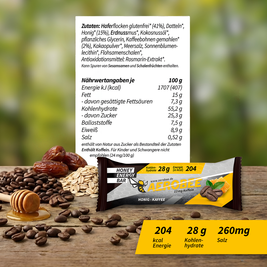 1 Stk. Honig &amp; Kaffee | AEROBEE ENERGY BAR
